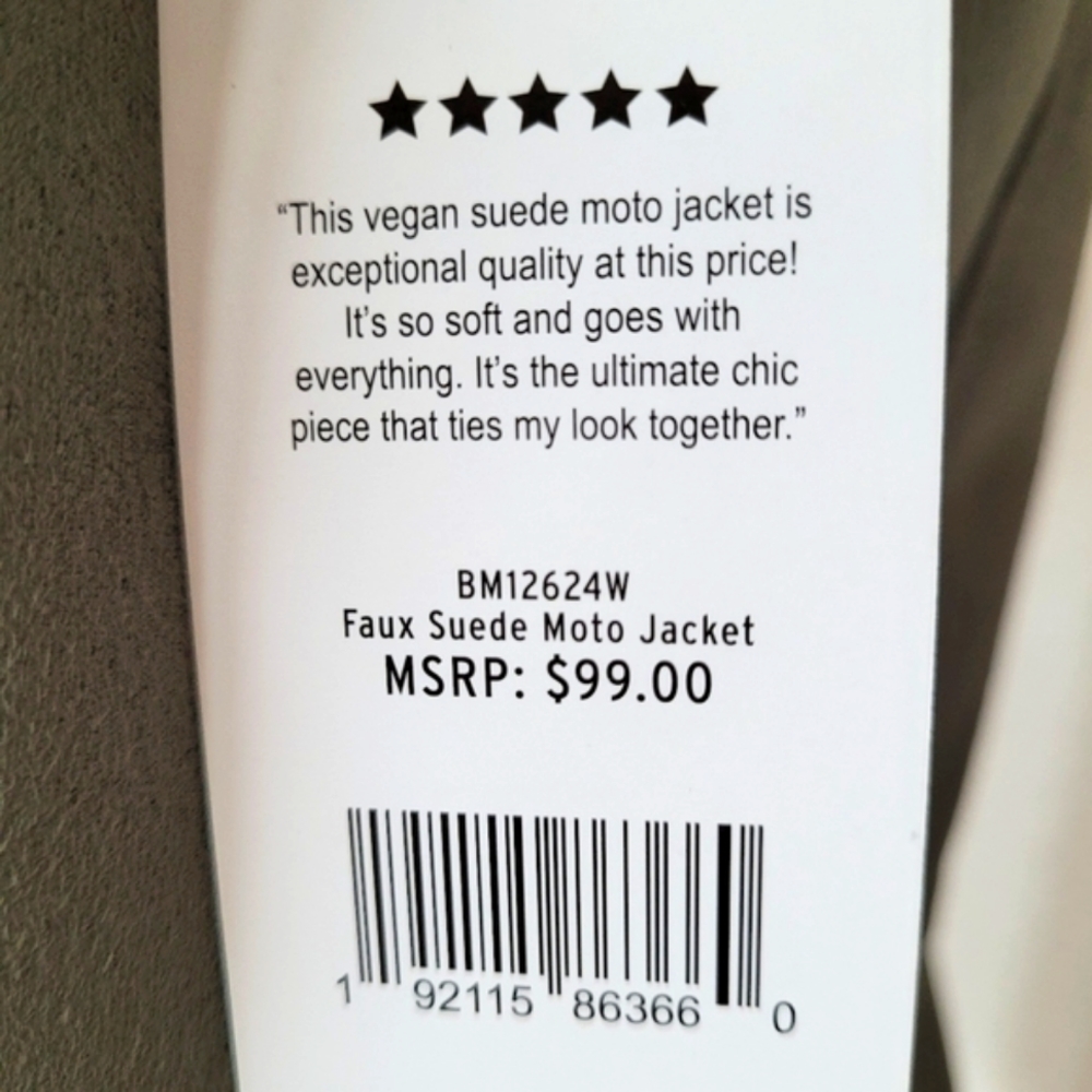 NWT BB Dakota by Steve Madden Ladies Suede Moto Jacket Olive - Picture 7 of 12
